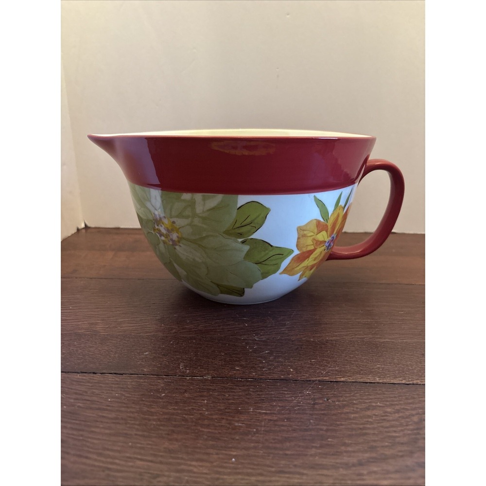 Pioneer Woman Poinsettia 2.83 Qt/2.68 L Batter Bowl Stoneware # 113023.01